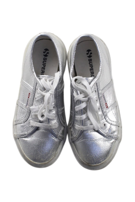 A Silver Sneakers from Superga in size 6T for neutral. (Back View)