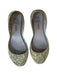 A Gold Flats from Mini Melissa Campana in size 6T for girl. (Front View)