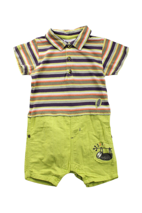 A Multicolour Short Sleeve Rompers from La Compagnie des Petits in size 6-12M for neutral. (Front View)