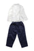 A White Pants Sets from Chickeeduck in size 12-18M for boy. (Back View)