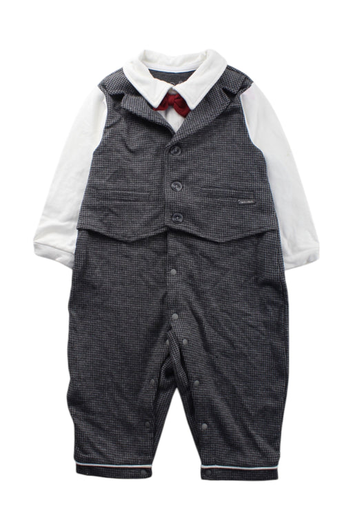 A Grey Pants Sets from Chickeeduck in size 12-18M for boy. (Front View)