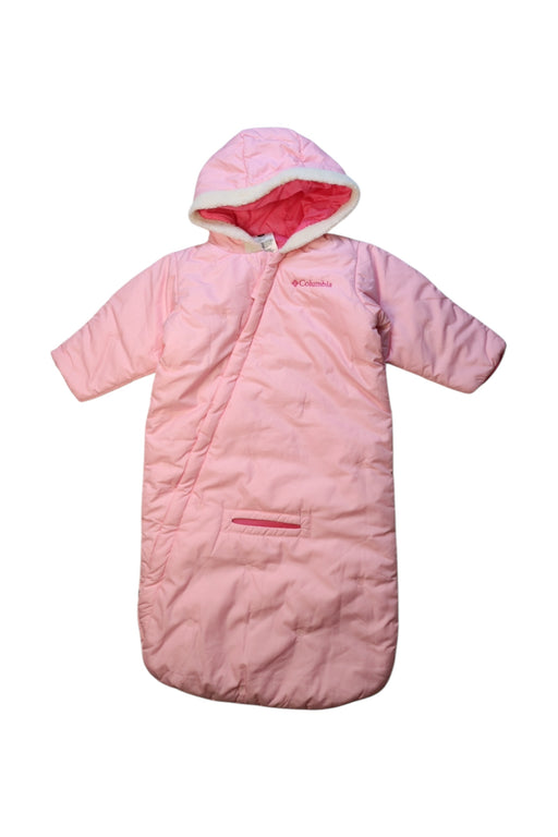 A Pink Snowsuits from Columbia in size 6-12M for girl. (Front View)