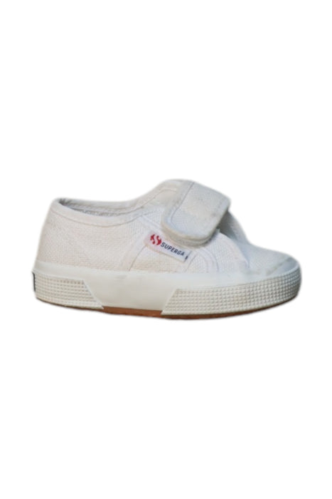 A White Sneakers from Superga in size 18-24M for neutral. (Front View)