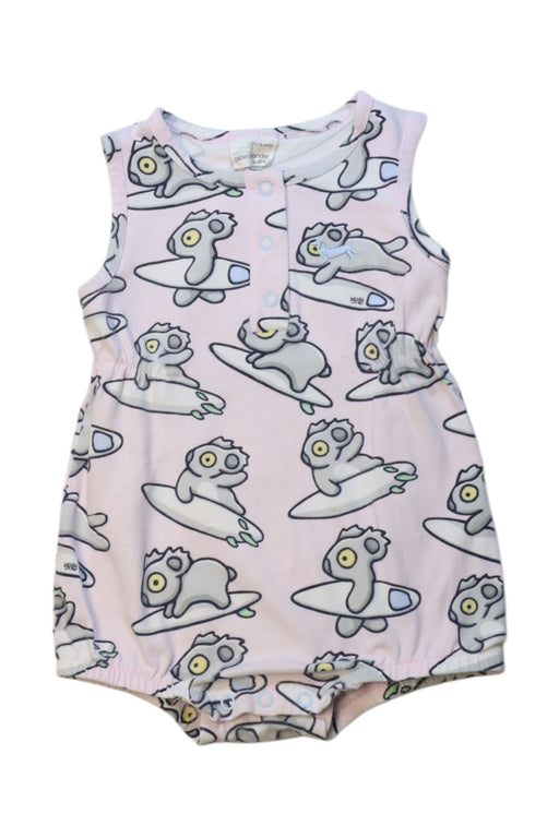 A Pink Sleeveless Rompers from Peter Alexander in size 12-18M for girl. (Front View)