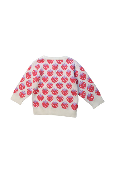 A Pink Buttoned Sweatshirts from Seed in size 6-12M for girl. (Back View)