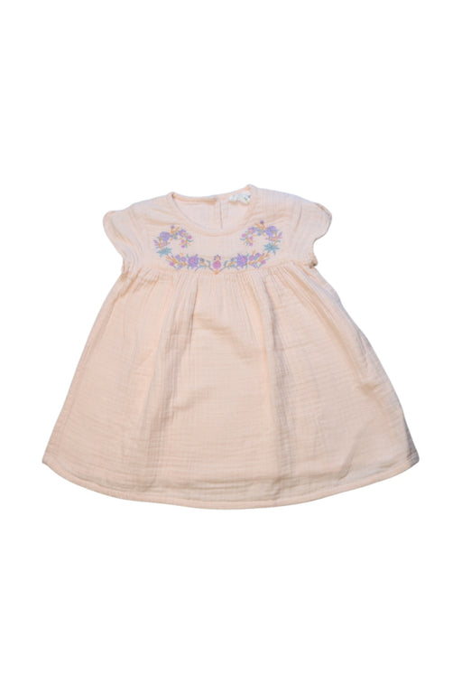 A Ivory Short Sleeve Dresses from Louis Louise in size 6-12M for girl. (Front View)