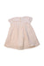 A Ivory Short Sleeve Dresses from Louis Louise in size 6-12M for girl. (Back View)