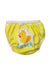 A Yellow Swim Diapers from Swimava in size 0-3M for neutral. (Back View)