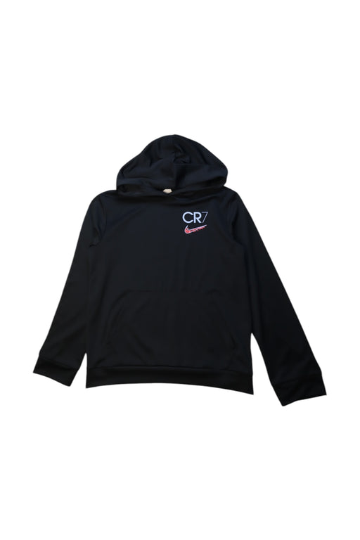 A Black Hooded Sweatshirts from Nike in size 10Y for boy. (Front View)
