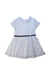 A Blue Short Sleeve Dresses from Jacadi in size 6T for girl. (Front View)