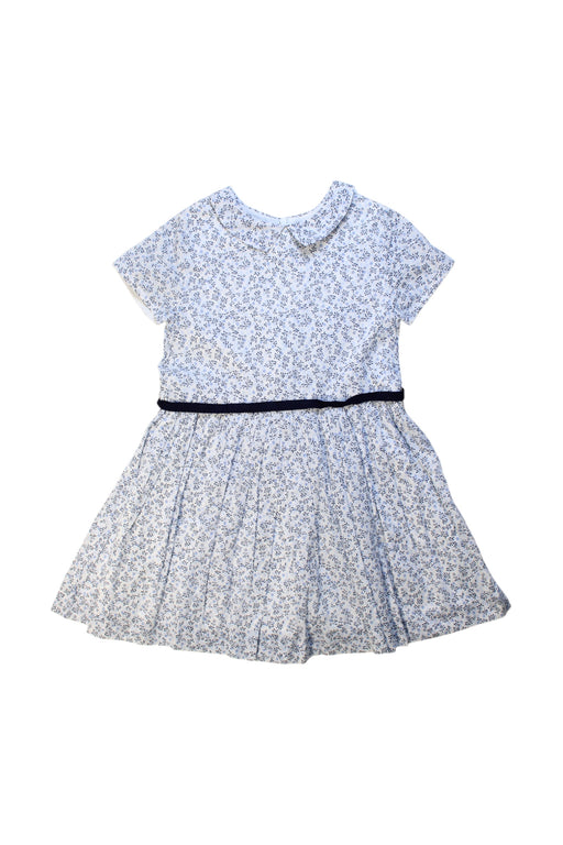 A Blue Short Sleeve Dresses from Jacadi in size 6T for girl. (Front View)