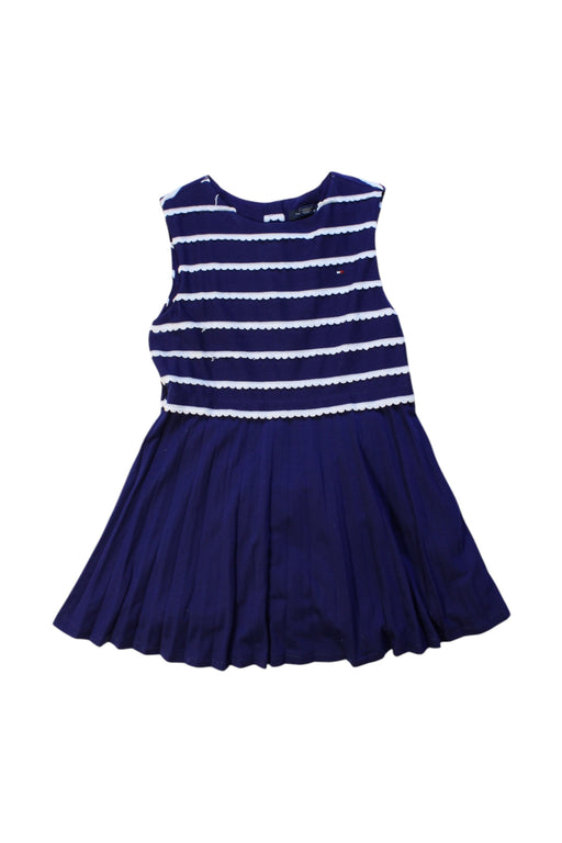 A Navy Sleeveless Dresses from Tommy Hilfiger in size 4T for girl. (Front View)
