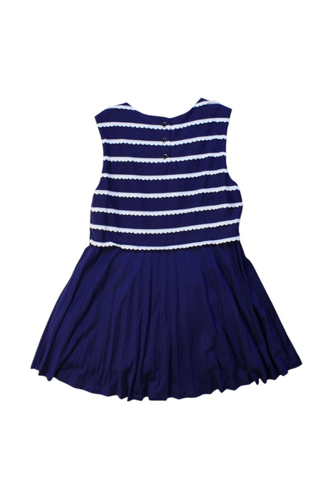 A Navy Sleeveless Dresses from Tommy Hilfiger in size 4T for girl. (Back View)