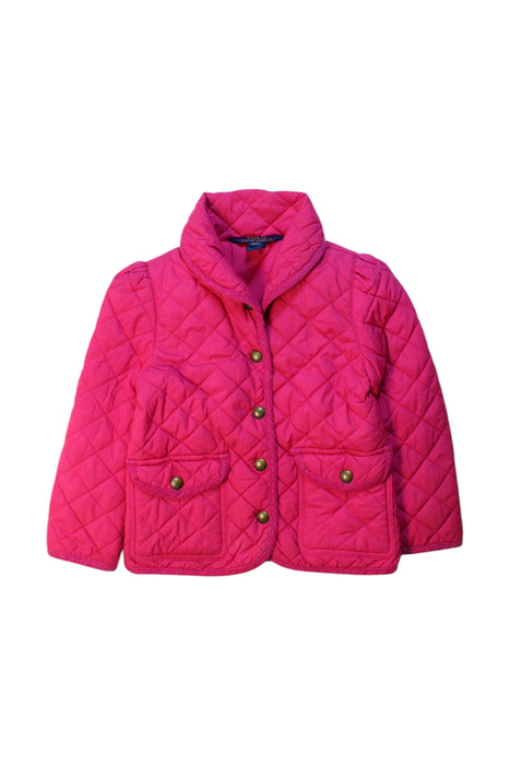 A Pink Puffer/Quilted Coats & Outerwear from Polo Ralph Lauren in size 4T for girl. (Front View)