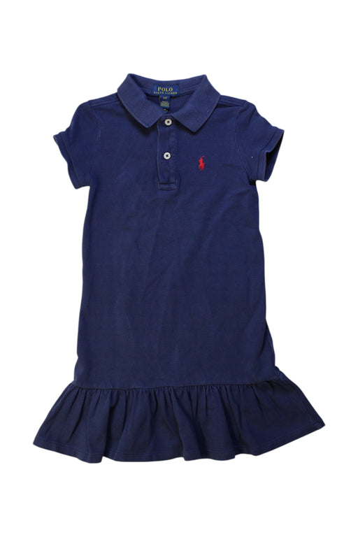 A Navy Short Sleeve Dresses from Polo Ralph Lauren in size 4T for girl. (Front View)