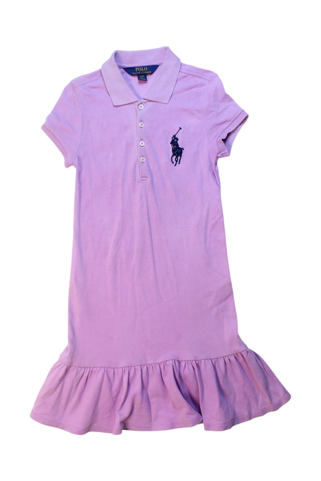 A Purple Short Sleeve Dresses from Polo Ralph Lauren in size 4T for girl. (Front View)