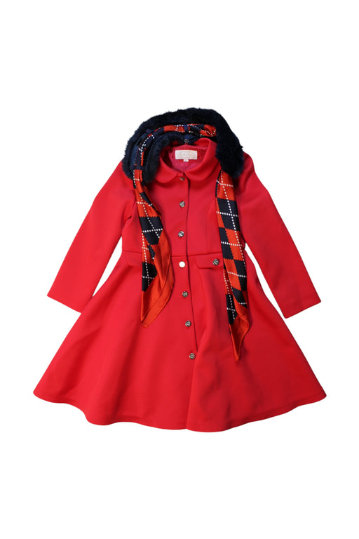 A Red Coats from Nicholas & Bears in size 4T for girl. (Front View)