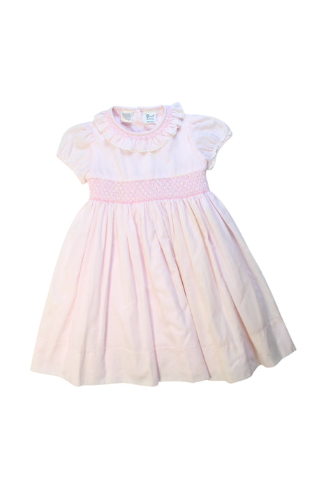A Pink Short Sleeve Dresses from Sarah Louise in size 3T for girl. (Front View)