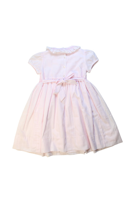A Pink Short Sleeve Dresses from Sarah Louise in size 3T for girl. (Back View)