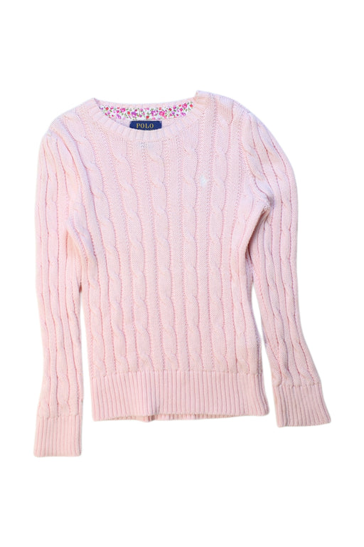 A Pink Knit Sweaters from Polo Ralph Lauren in size 4T for girl. (Front View)