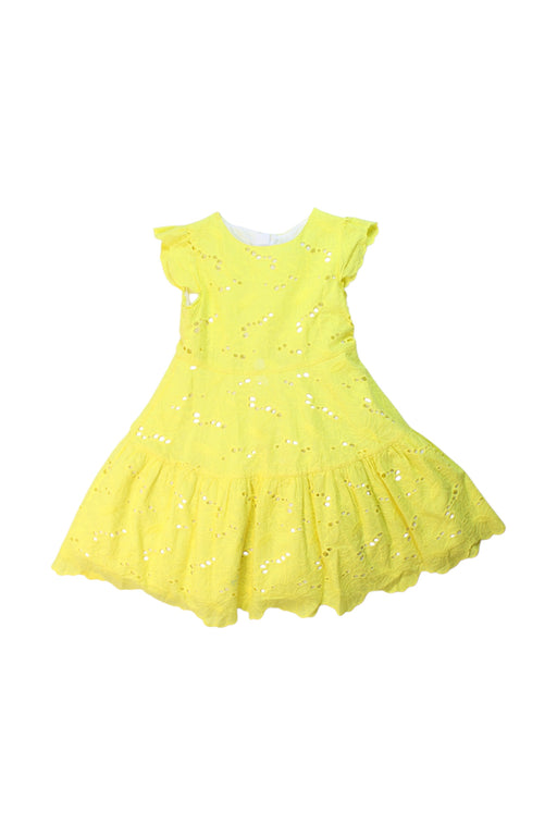 A Yellow Sleeveless Dresses from Mayoral in size 4T for girl. (Front View)