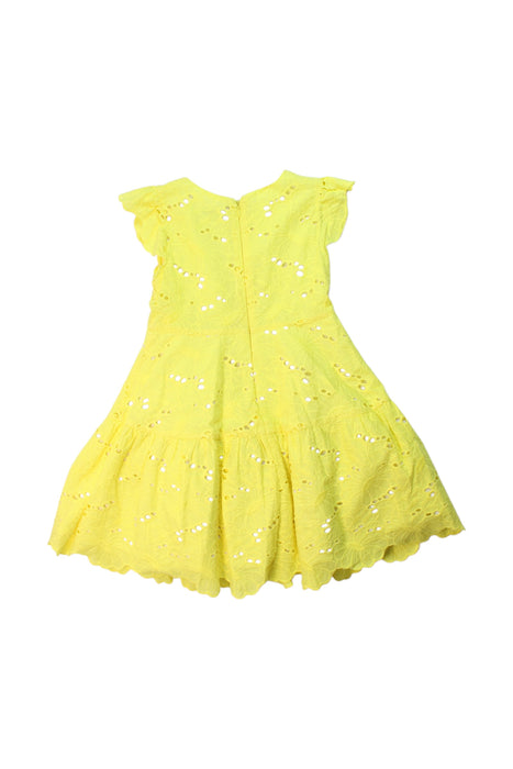 A Yellow Sleeveless Dresses from Mayoral in size 4T for girl. (Back View)