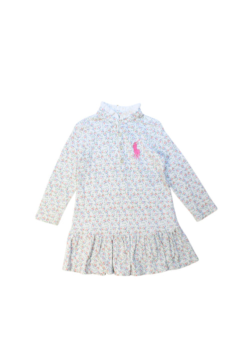 A White Long Sleeve Dresses from Polo Ralph Lauren in size 2T for girl. (Front View)