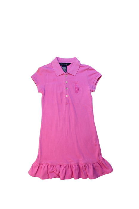 A Pink Short Sleeve Dresses from Ralph Lauren in size 4T for girl. (Front View)