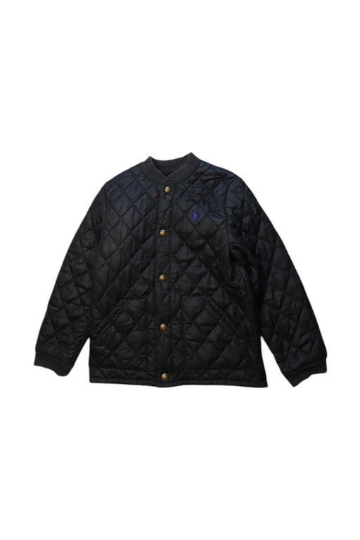 A Black Puffer/Quilted Jackets from Polo Ralph Lauren in size 7Y for boy. (Front View)