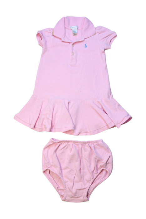A Pink Dress Sets from Ralph Lauren in size 6-12M for girl. (Front View)