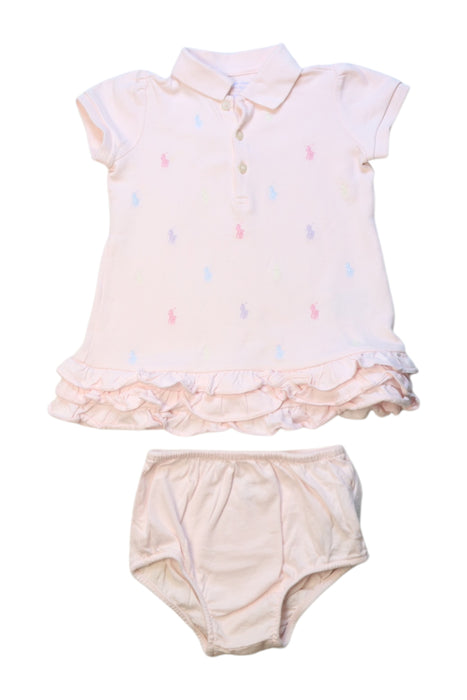 A Pink Dress Sets from Ralph Lauren in size 6-12M for girl. (Front View)