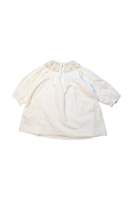 A White Long Sleeve Dresses from Cyrillus in size 6-12M for girl. (Back View)