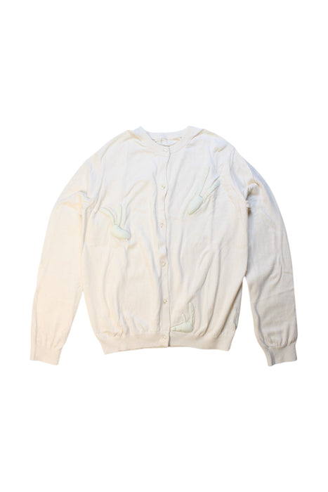 A White Cardigans from jnby by JNBY in size 11Y for girl. (Front View)