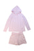 A Pink Shorts Sets from Excuse My French in size 6T for girl. (Front View)