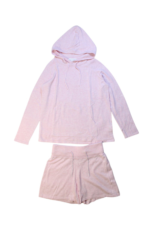 A Pink Shorts Sets from Excuse My French in size 6T for girl. (Front View)