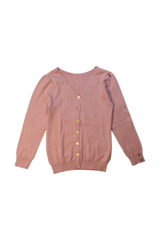 A Pink Cardigans from Excuse My French in size 6T for girl. (Front View)