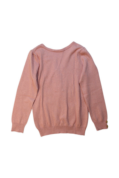 A Pink Cardigans from Excuse My French in size 6T for girl. (Back View)