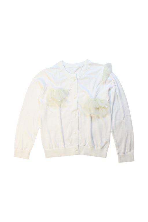 A White Cardigans from jnby by JNBY in size 6T for girl. (Front View)