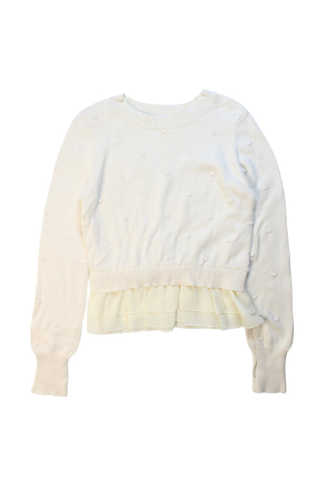 A White Long Sleeve Tops from Bloch in size 8Y for girl. (Front View)