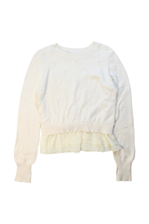 A White Long Sleeve Tops from Bloch in size 8Y for girl. (Front View)