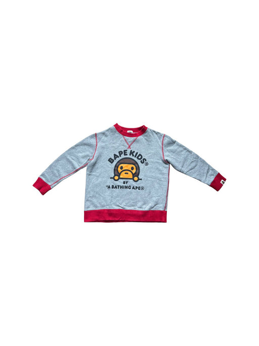 A Grey Crewneck Sweatshirts from BAPE KIDS in size 6T for neutral. (Front View)