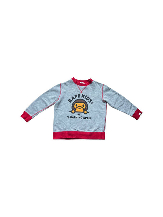 A Grey Crewneck Sweatshirts from BAPE KIDS in size 6T for neutral. (Front View)