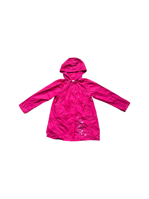 A Pink Rain Jackets from La Compagnie des Petits in size 5T for girl. (Front View)