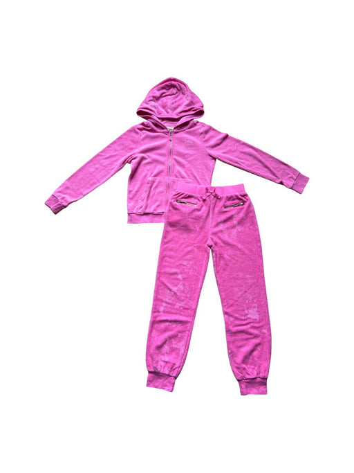 A Pink Overall Sets from Juicy Couture in size 6T for girl. (Front View)