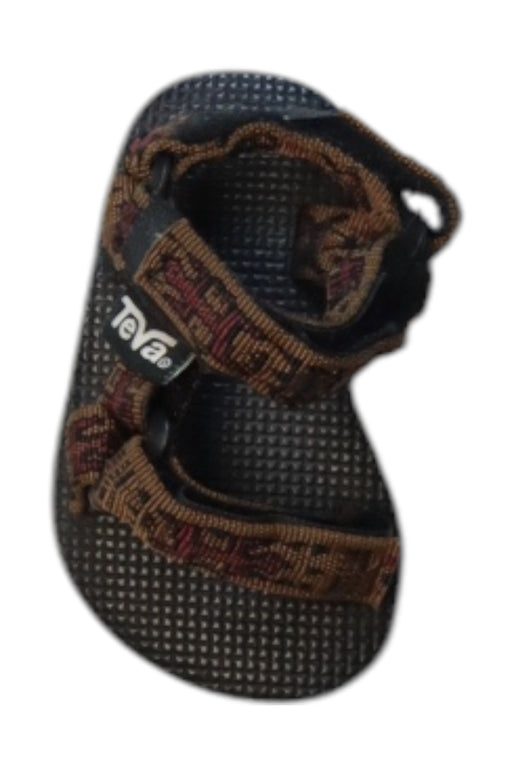 A Black Sandals from Teva in size 6-12M for neutral. (Front View)