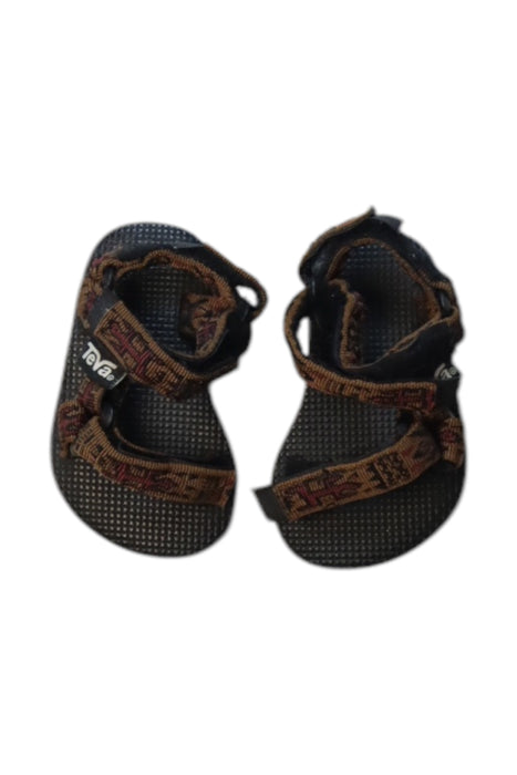 A Black Sandals from Teva in size 6-12M for neutral. (Back View)
