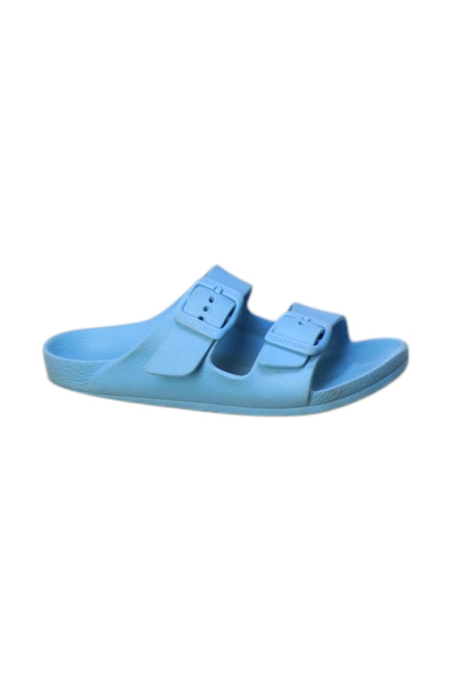 A Blue Sandals from Birkenstock in size 5T for neutral. (Front View)