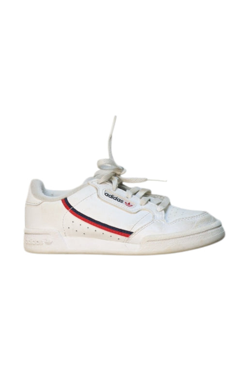 A White Sneakers from Adidas in size 6T for neutral. (Front View)