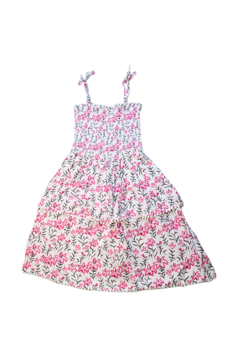 A Pink Sleeveless Dresses from Seed in size 8Y for girl. (Back View)