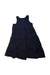 A Navy Sleeveless Dresses from Hanna Andersson in size 10Y for girl. (Back View)